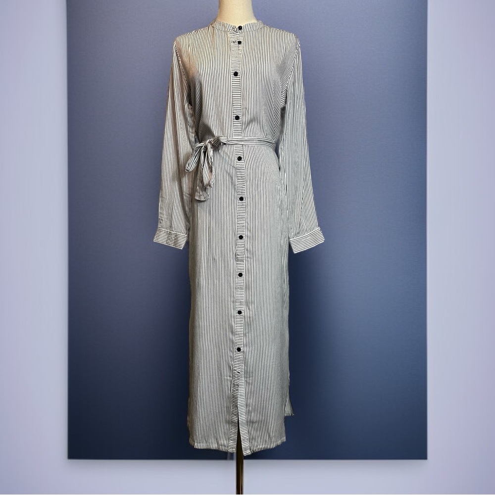 Anthropologie Sparkz Copenhagen Sitta Striped Button Maxi Shirt Dress